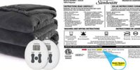 Sunbeam heated blanket recalled due to fire and burn hazards