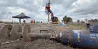 Pilot with geotextile-gravel columns must prevent subsidence of track