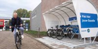 Tricorp Business Center on a sustainable tour with electric shared bicycles and 35 tiny houses
