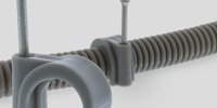 Nail clip for flex pipe -