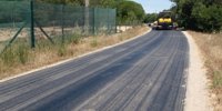 Paving works on road in the municipality of Odemira -