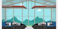 Residual heat injection molding machines heats phalaenopsis greenhouse above