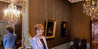 Teylers Museum director Marjan Scharloo is waving off, but sitting still is not an option