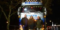 A kilometer of lights during Truckers Lights Parade