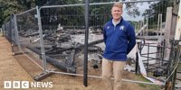 Devon cricket club hosts game after devastating fire