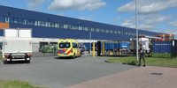 Trauma helicopter used in the event of a serious industrial accident in Waalwijk